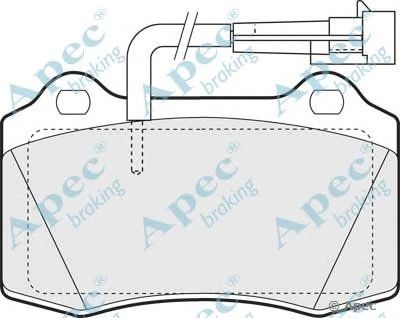 APEC BRAKING pad1150 -  Комплект тормозных колодок, дисковый тормоз